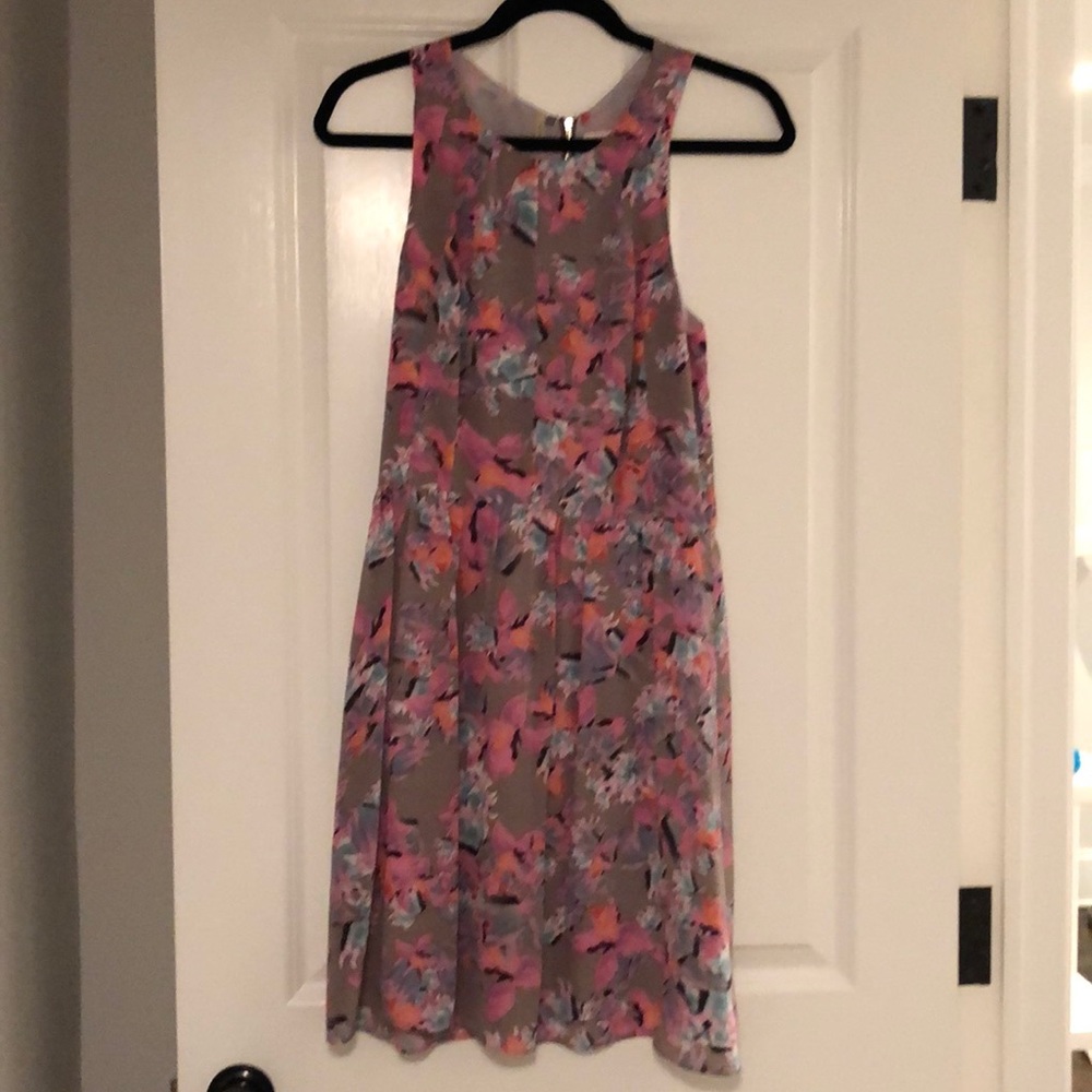 Rebecca Taylor floral halter neckline dress